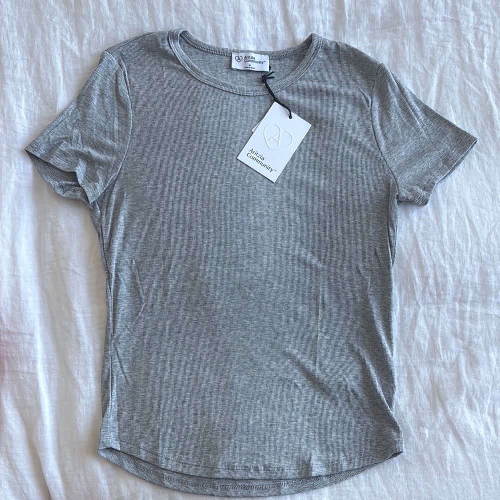Aritzia Heather Gray Short Sleeve Tee
